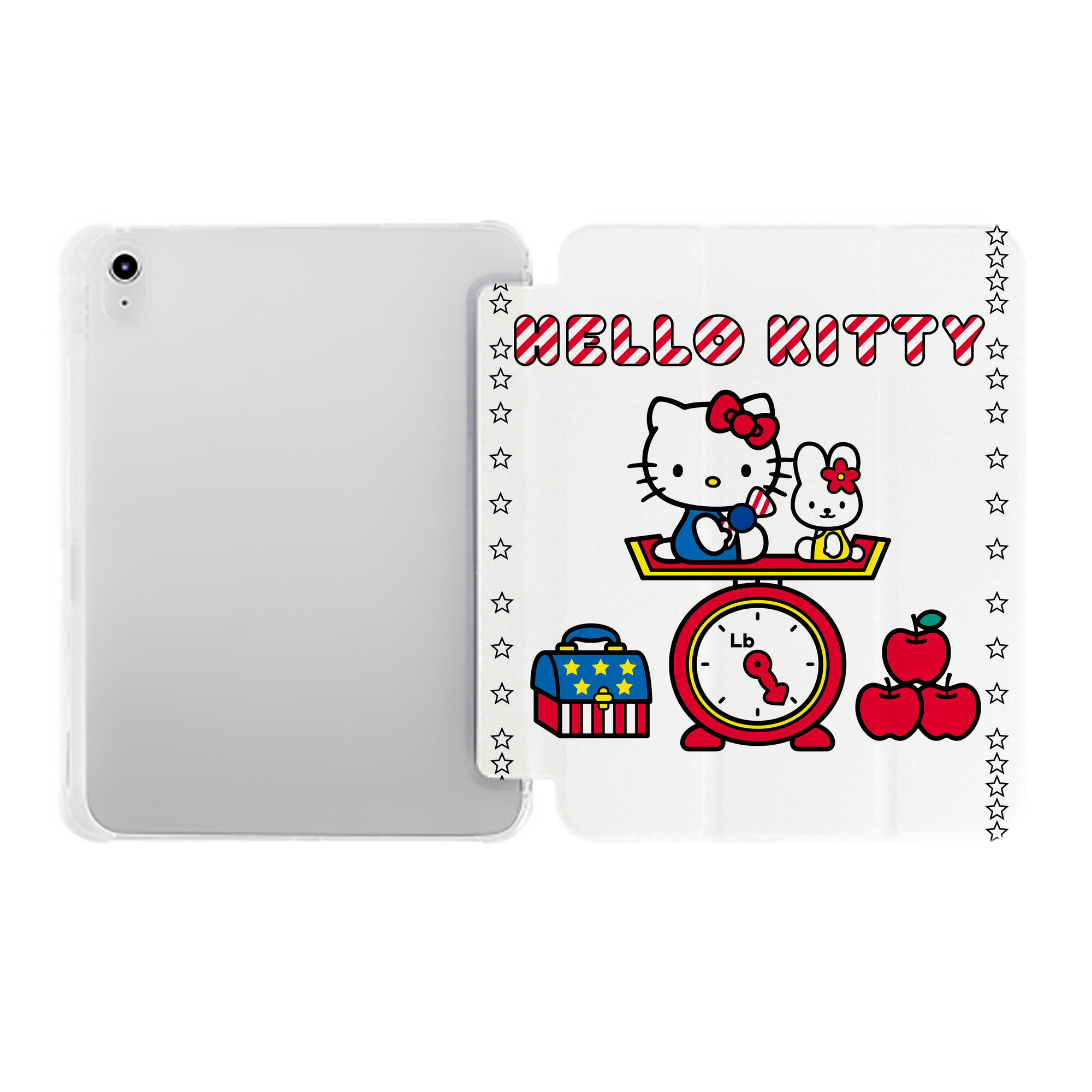 （画像用） Hello Kitty ハローキティ IPad ケース ペン収納付き 三つ折りスタンド PUレザー×シリコン 対応機種9.5/10.5/10.9インチ